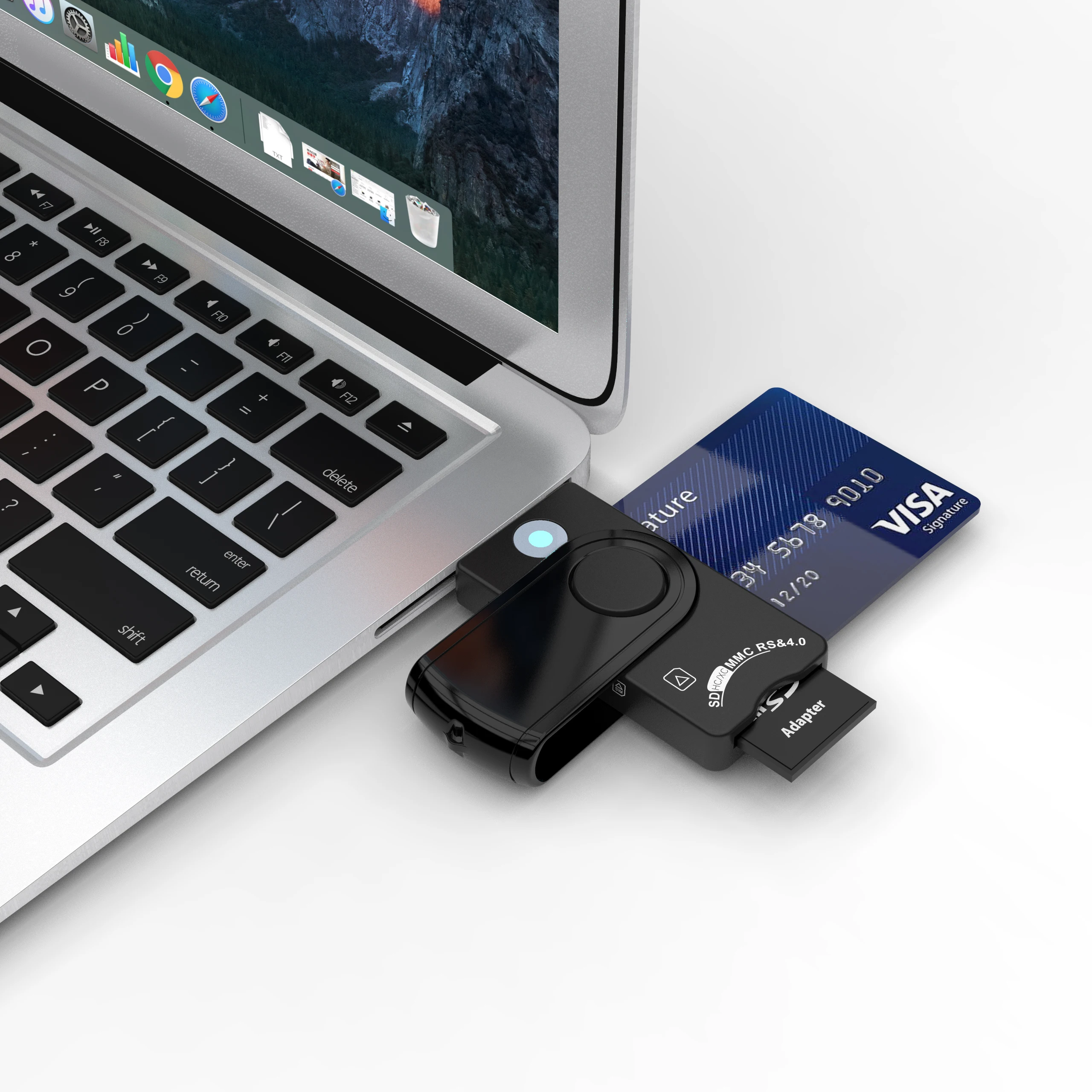 Rocketek 4-in-1 スマートカードリーダー USB インターフェース POS