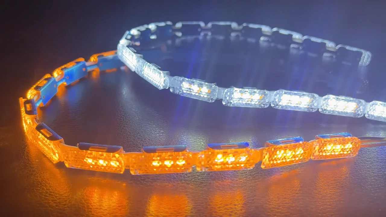 2Pcs Car LED DRL Daytime Running Light Styling Dynamic Streamer Flow Amber Turn Signal Warning Steering