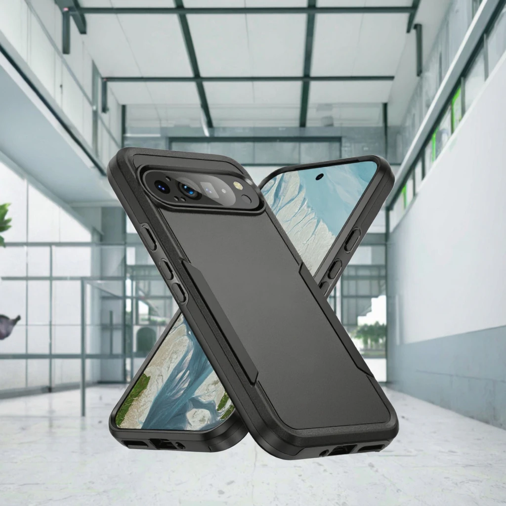 product anti scratch shockproof magnetic ring holder pc material dual layer armor case for google pixel 9 pro xl-1