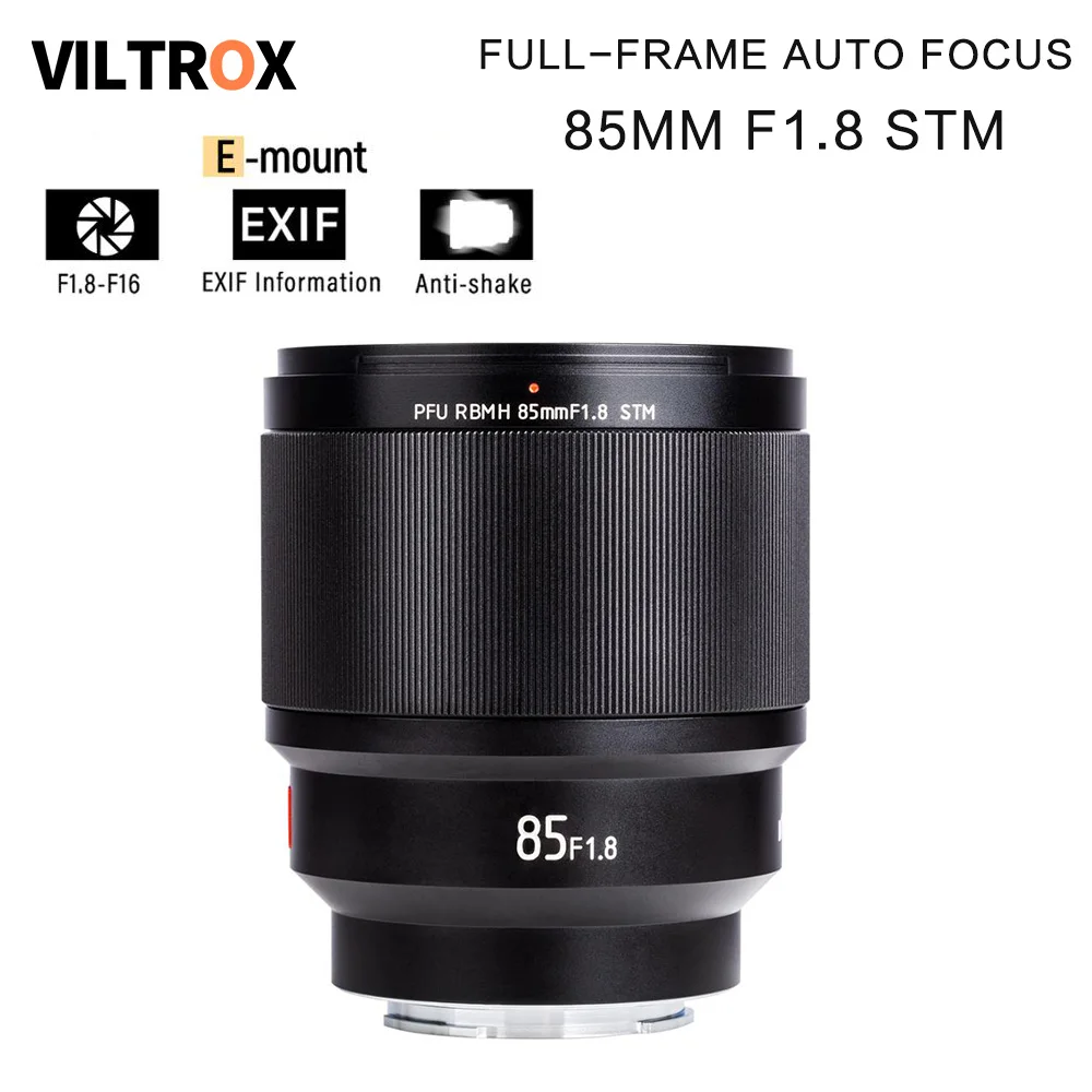 VILTROX 85mm STM Auto Focus Fixed Focus Lens Full Frame Lens for  Camera Sony E Mount A9 A7III A7RIII A7SII A6500 A6400