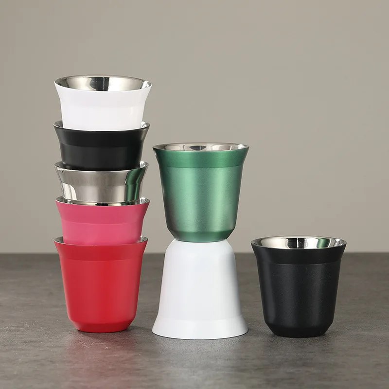 3oz Stainless Steel Tumblers Mini Shot Tumbler Thermos Bottle Coffee Mug  Cup Mini Coffee Cup