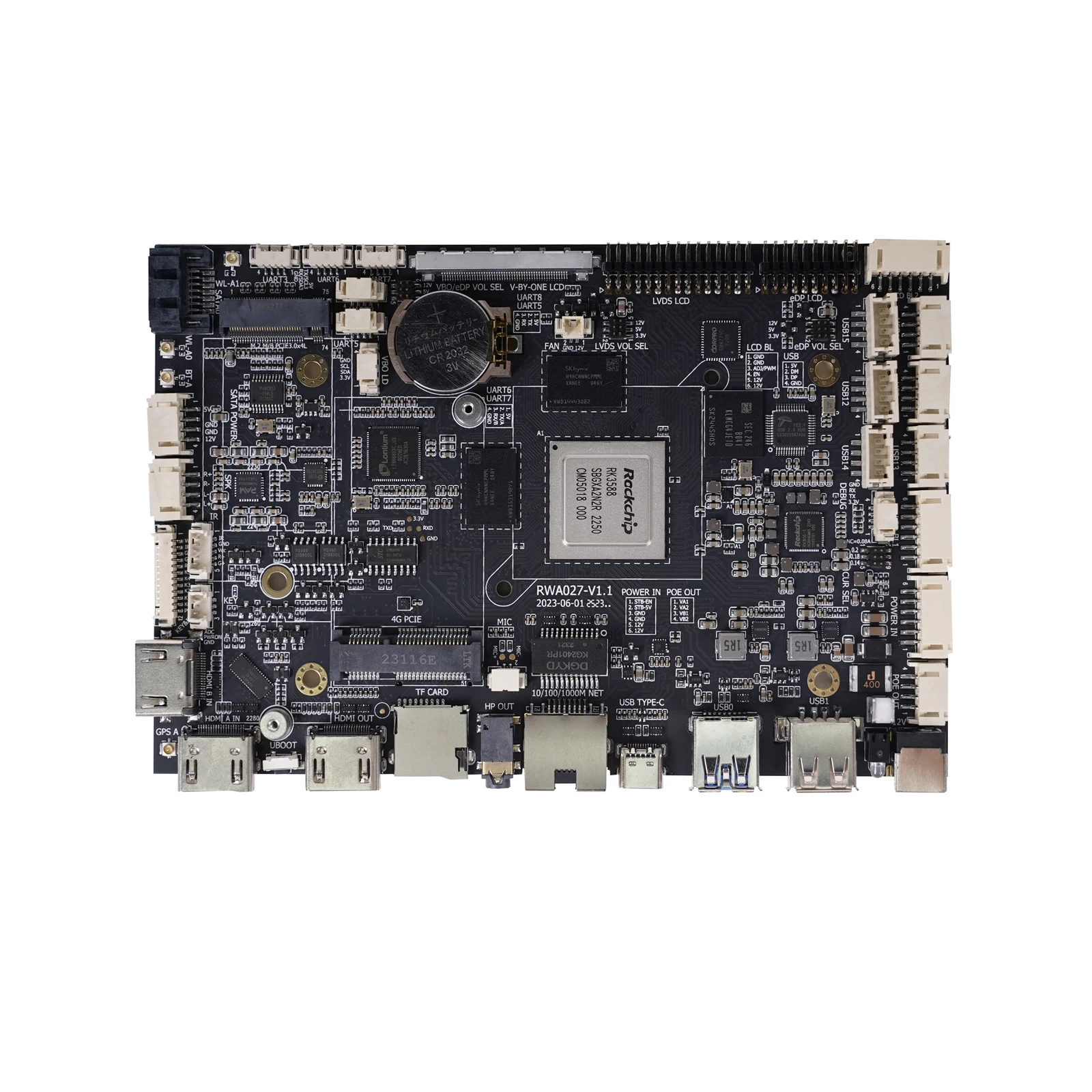 Rockchip RK3588 8GB DDR4 NPU Control Board for Edge Computing