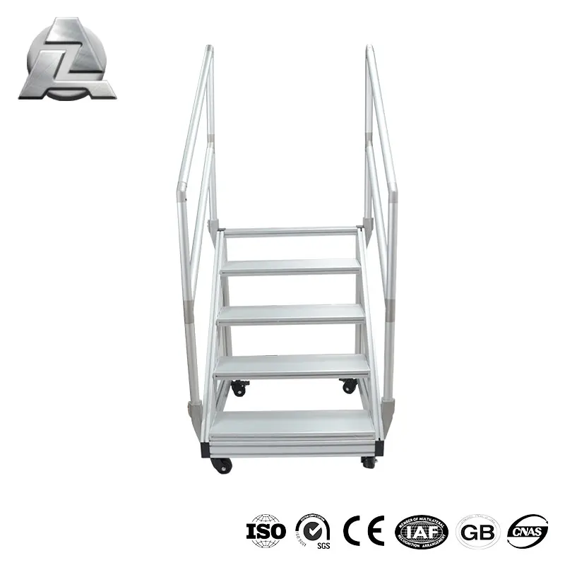 Modular Framing Working Scaffolding Aluminum Tslot t Slot Profile Platform and Stairs for Factory