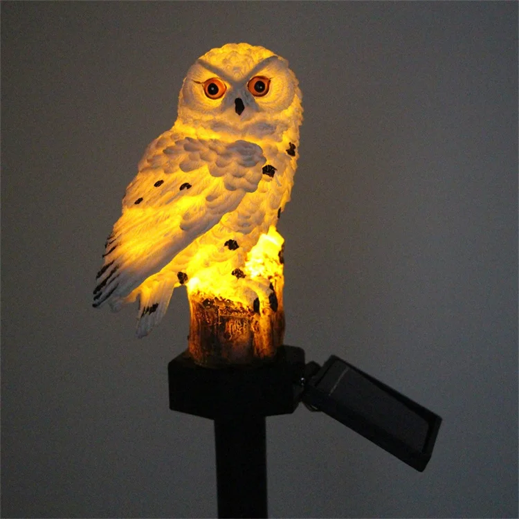 ソーラーバードライトオウムフクロウデザインランプLEDガーデン