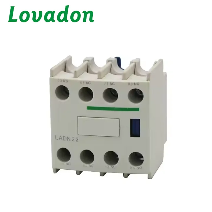 Hot Sale LADN22 Auxiliary Contact Block - 2NO+2NC Front Mounting Screw Clamp Terminals for Electric Contactor
