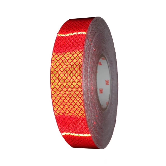 3M 4092 Red Reflective Sticker PVC Safety Warning Single Sided Pressure Sensitive Adhesive