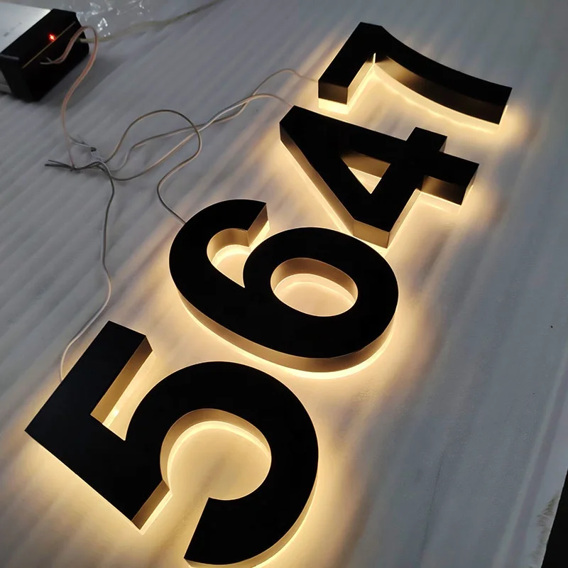 Solar House Number Sign - 3D Acrylic Numbers With Dual Lighting Modes & Installation Options
