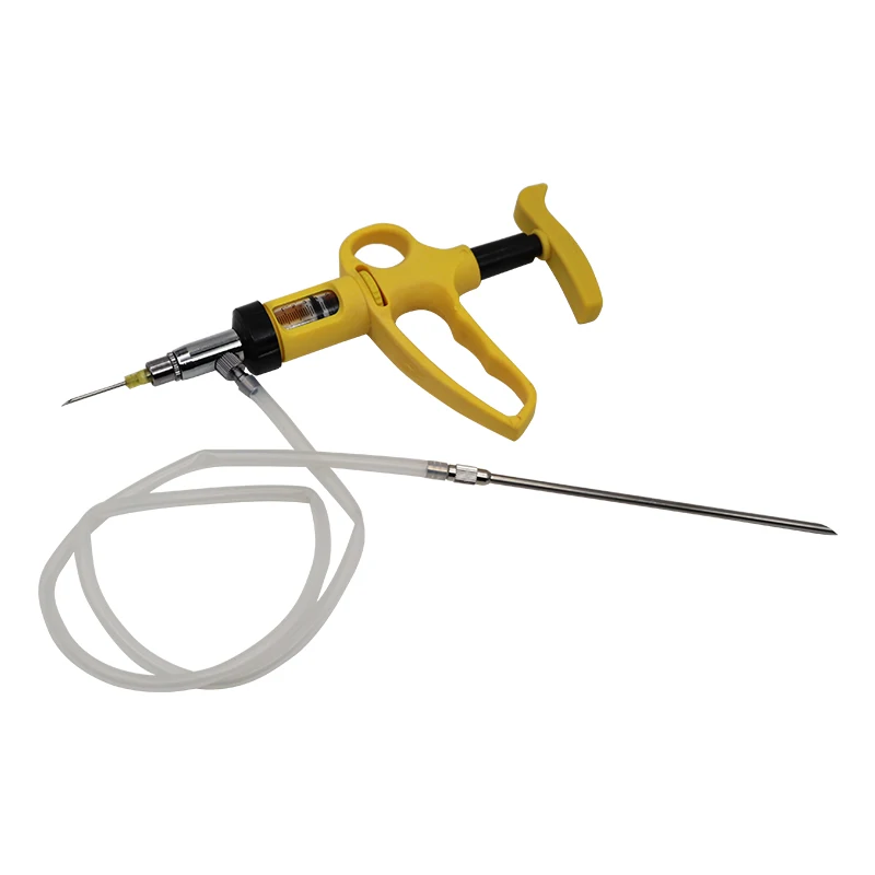 Plastic 5ml Adjustable Veterinary Drencher Feeding Injection Gun Automatic Continuous Syringe Animal Injector Drenching Gun