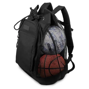 Heavy Duty Water Sports Backpack Small Mesh Equipment Ball Bag for Soccer Football Volleyball Basketball