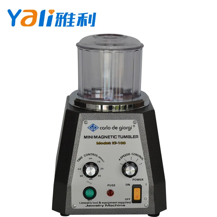 KT-100磁気タンブラー磁気ポリッシャー 4段階速度ジュエリーポリッシャー 220V 200WミニKT-100磁気タンブラーポリッシャージュエリーバフ