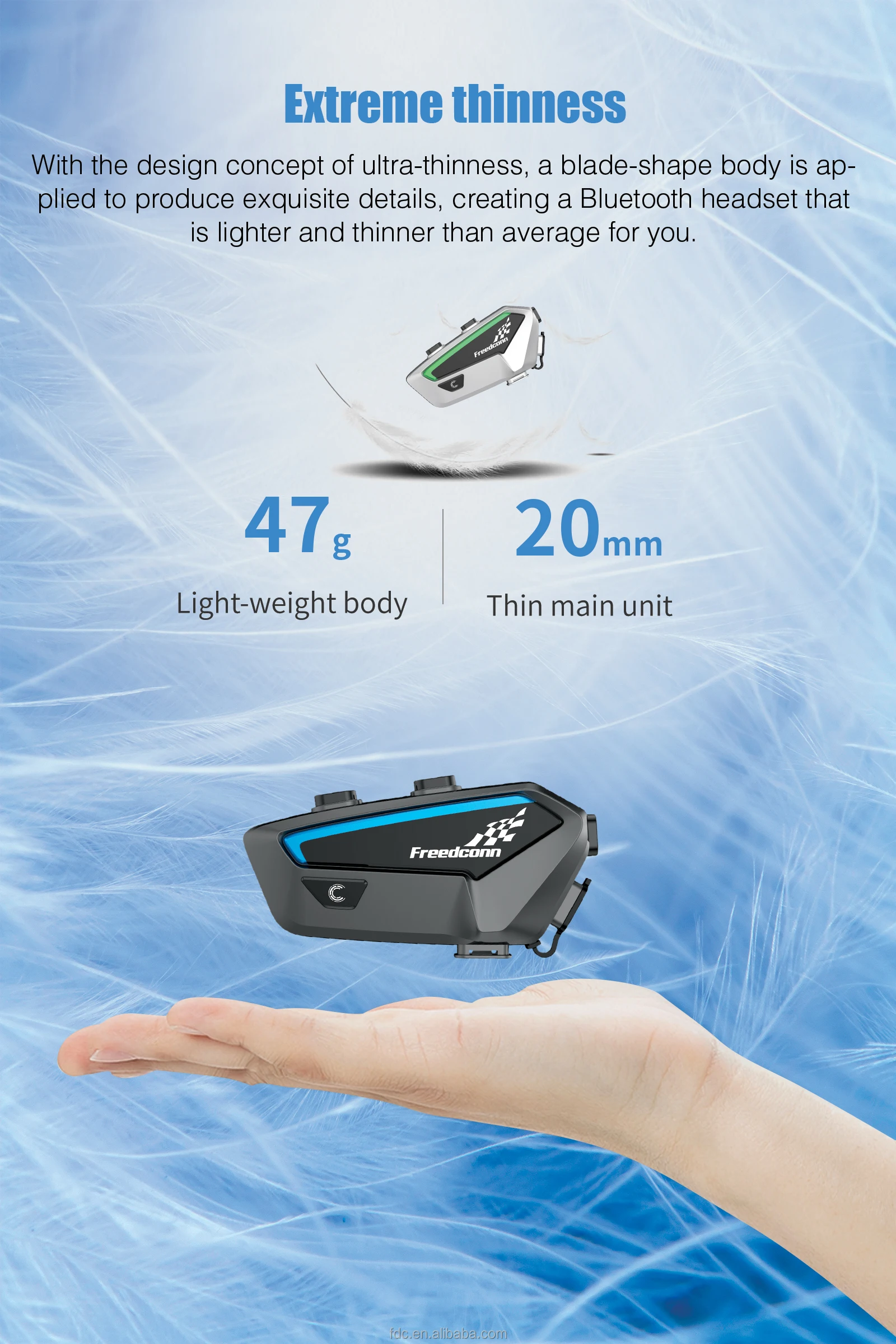 FX Mesh  Helmet Bluetooth Intercom Headset Powerful AI Voice Assistant Waterproof Bluetooth Intercom Helmet Headset