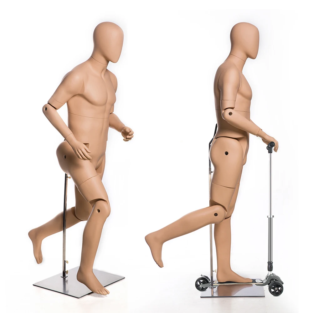 HM02-G Nude Male Flexible Simulation Mannequin Full Body Posing Freely Movable Joints Articulated Mannequin