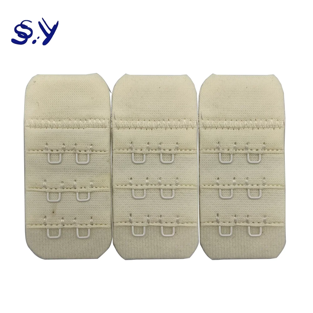 Shiyi 3/8'' 30mm*62mm(3*2) Bra Extender Wholesale Custom Colors Underwear Use Elastic Bra Hook Clasp buckles