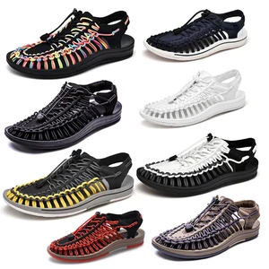 New Large Size 38-48 Men's Elastic Non-Slip Casual Beach Sandals Hand-Woven Women's Fashion Sandals for Summer for Men Women