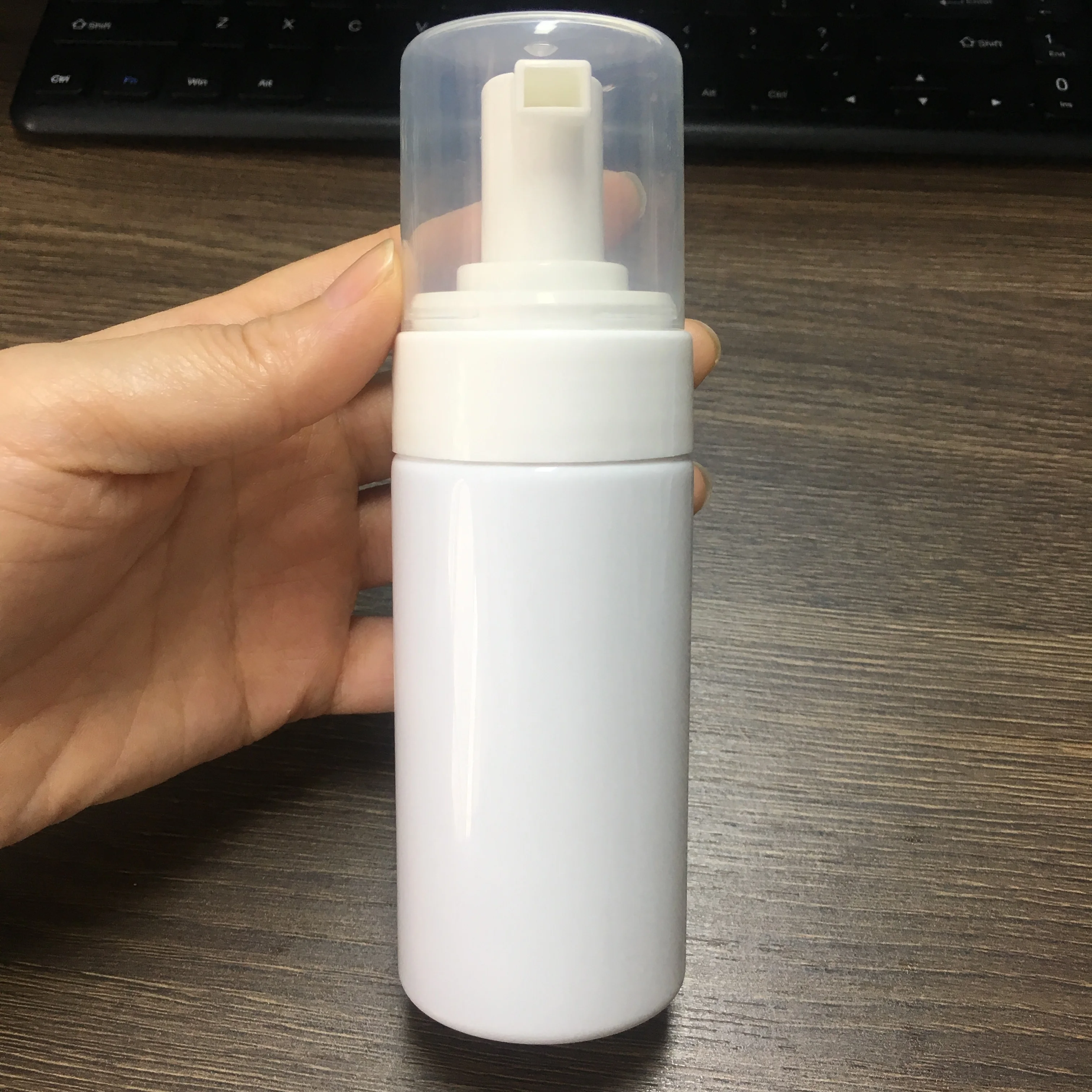 50ml HDPE White Cosmetic Foam Pump Bottle with 30mm PP Foam Pump for Hand Soap