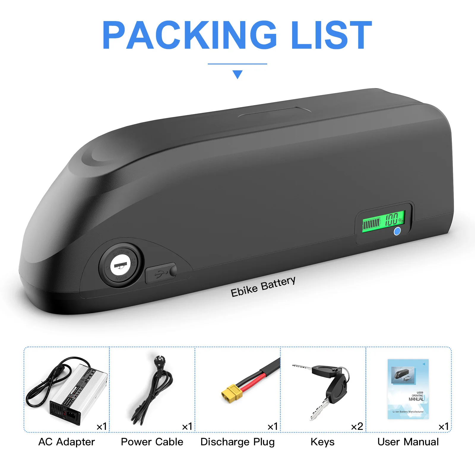 Free Shipping Ebike Battery Pack Li-ion for 0-1500W Adult Bicycle Motor,Hailong Battery Replacement 48V 14.4ah 19.2ah 20ah