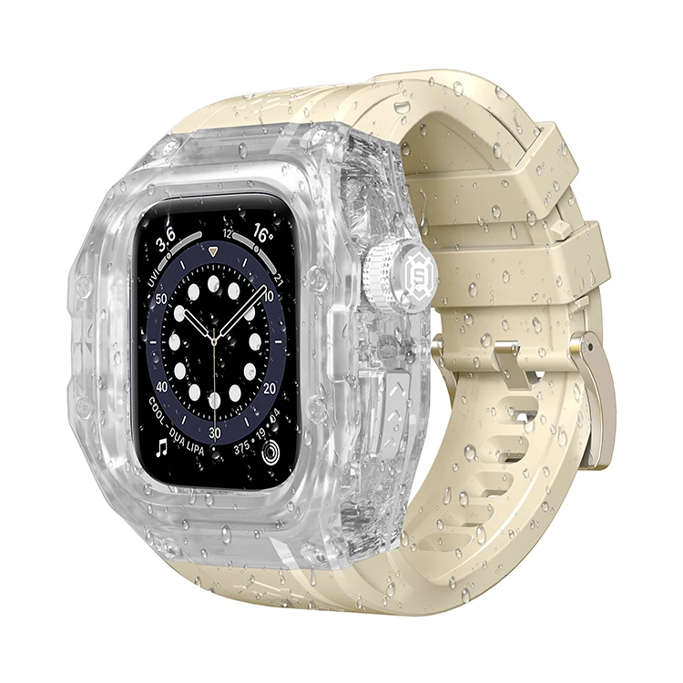 Suitable for Apple Watch Series 10 Full Cover Transparent IP68 Rating Waterproof Watch Case With Built-in Screen Protector