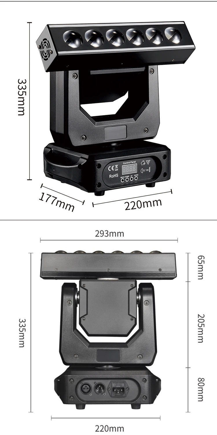6*20W RGBW LED Moving Head Beam Bar Stage Light for DJ Disco Party Dance Club and Dance Floor