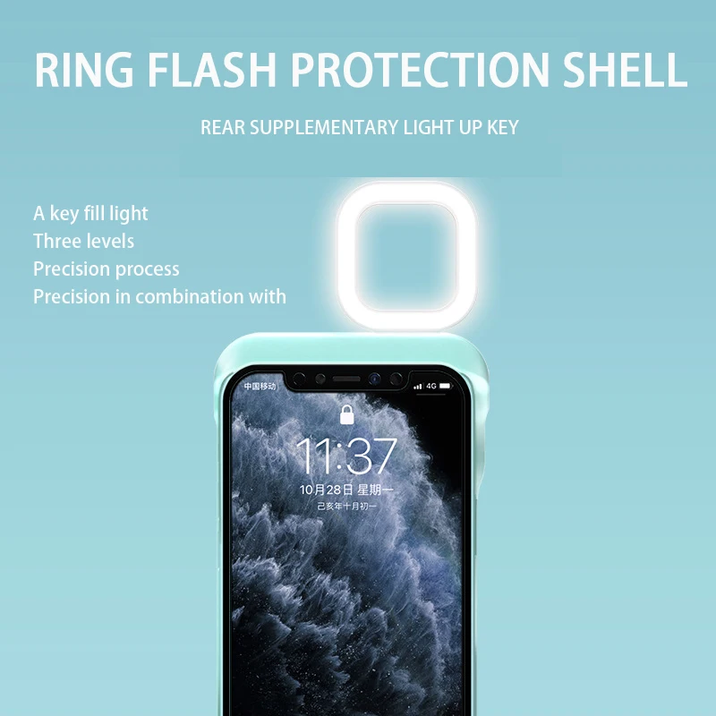 New Selfie Light up Led Ring Flash Light Mobile Phones case for iPhone 14 Plus 13 12 11 Max case New Selfie Light up Led Ring Flash Light Mobile Phones case for iPhone 14 Plus 13 12 11 Max case