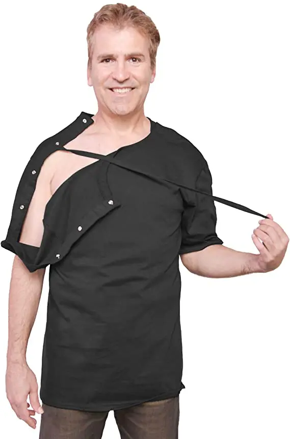 mens shirts for after shoulder surgery