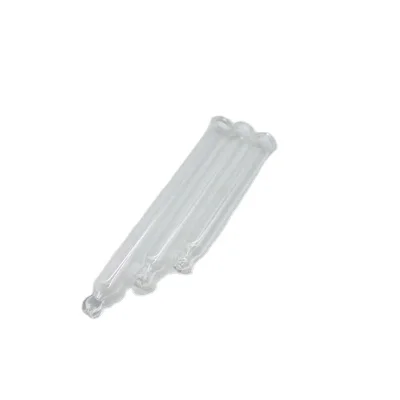 No printing Blank glass point pipette tube for glass dropper cap