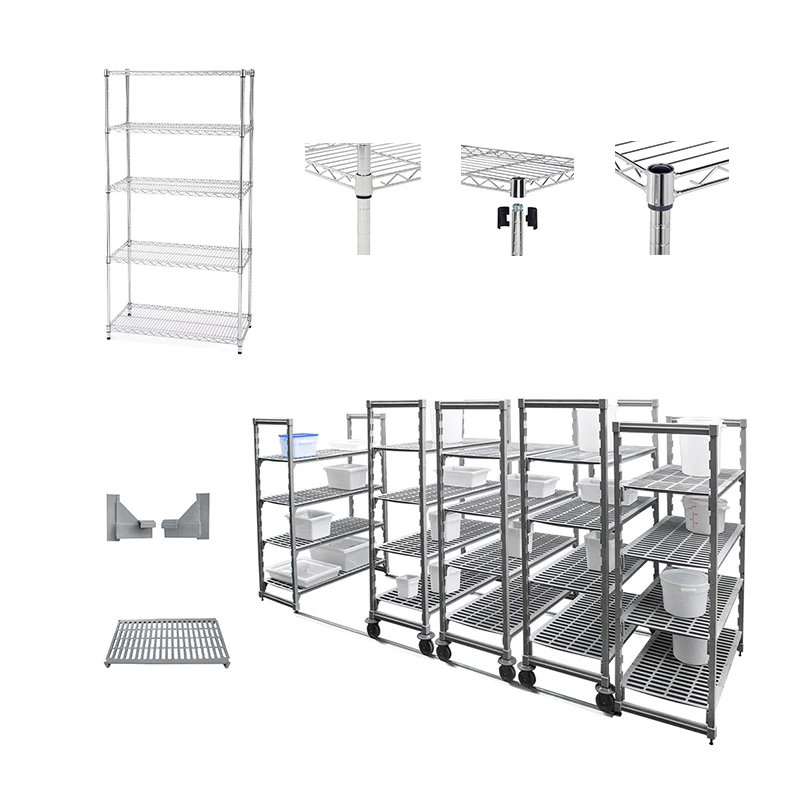 Linkrich Durable Two-Tier Stainless Steel Kitchen Cart Multifunctional Food Serving Trolley Dish Collection Hotels Restaurants