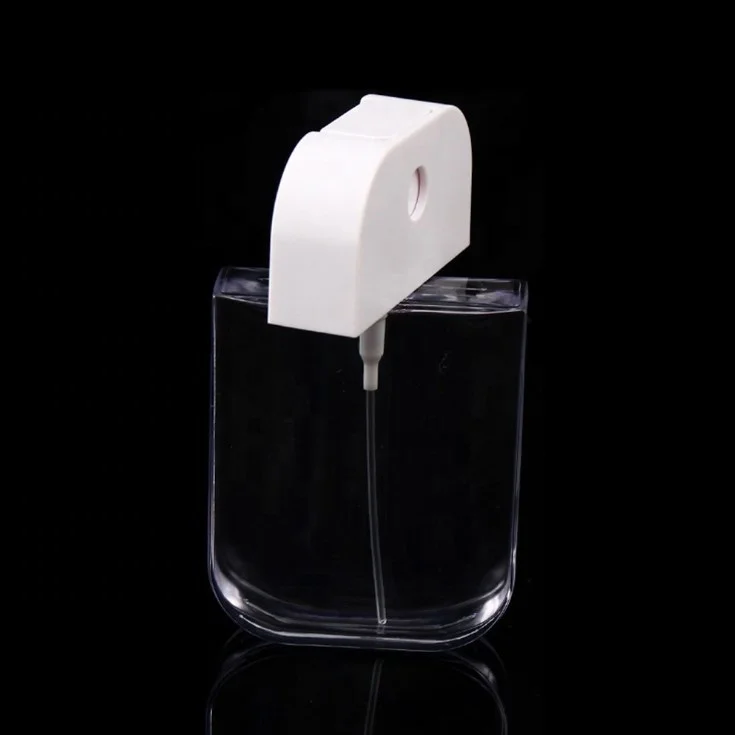 35ml 45ml 50ml Empty Plastic Alcohol Hand Sanitizer Credit Card Refillable Perfume Mist Spray Bottle with Silicone case Keychain