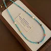 06-m20 titanium steel Gold natural stone necklace