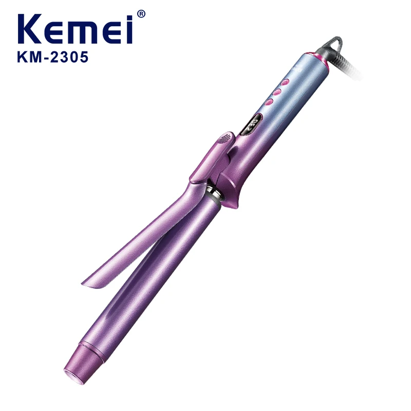 KEMEI Km-2305 أدوات احترافية مموج الشعر التلقائي العصا 70 واط التلقائي المحمولة مموج الشعر مكاوي ويفر العصا متعددة مكواة تجعيد