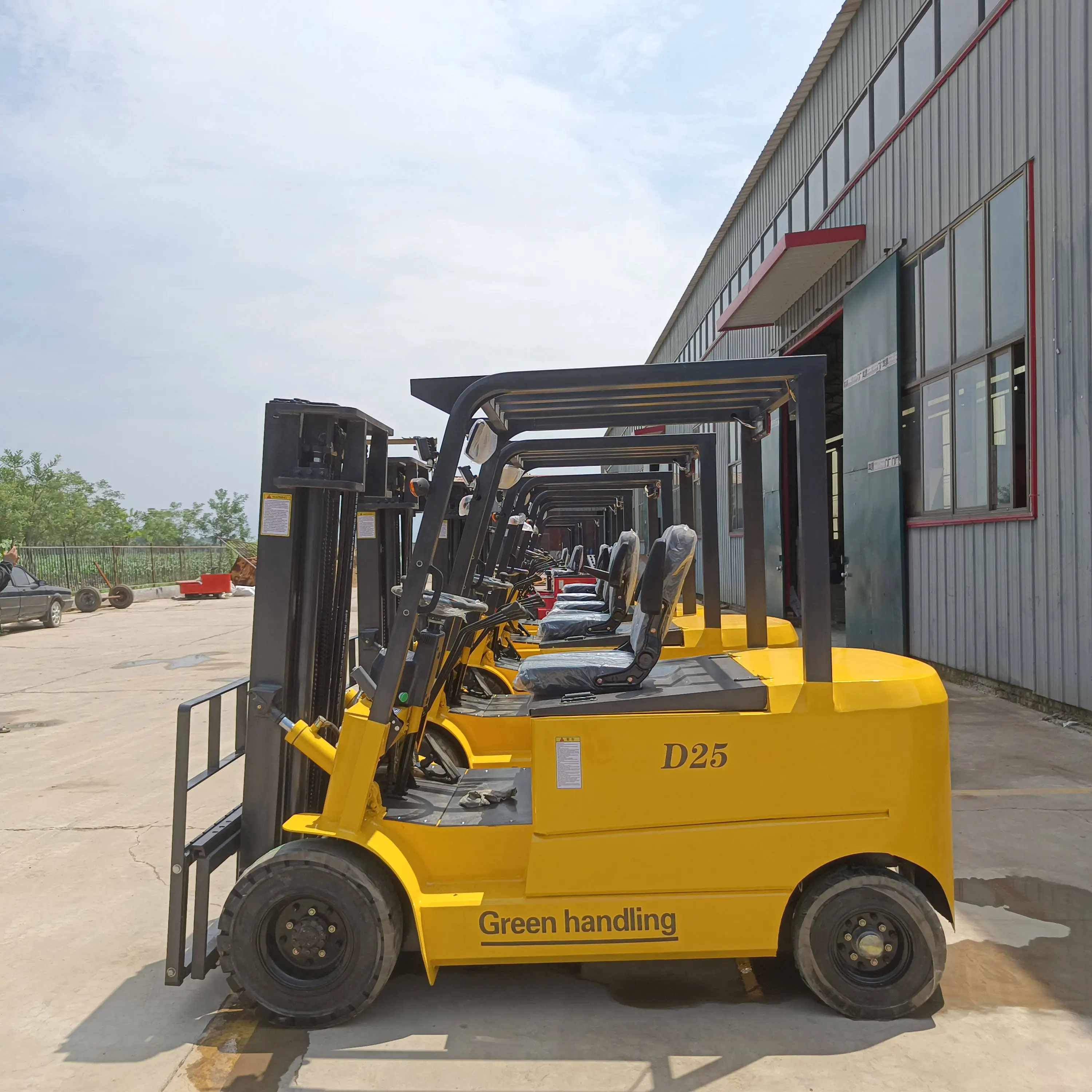 3 Ton Material Handling Forklift-Electric Model Two-Stage Mast & Solid Tires High Stability & Long Service Life Fast Delivery