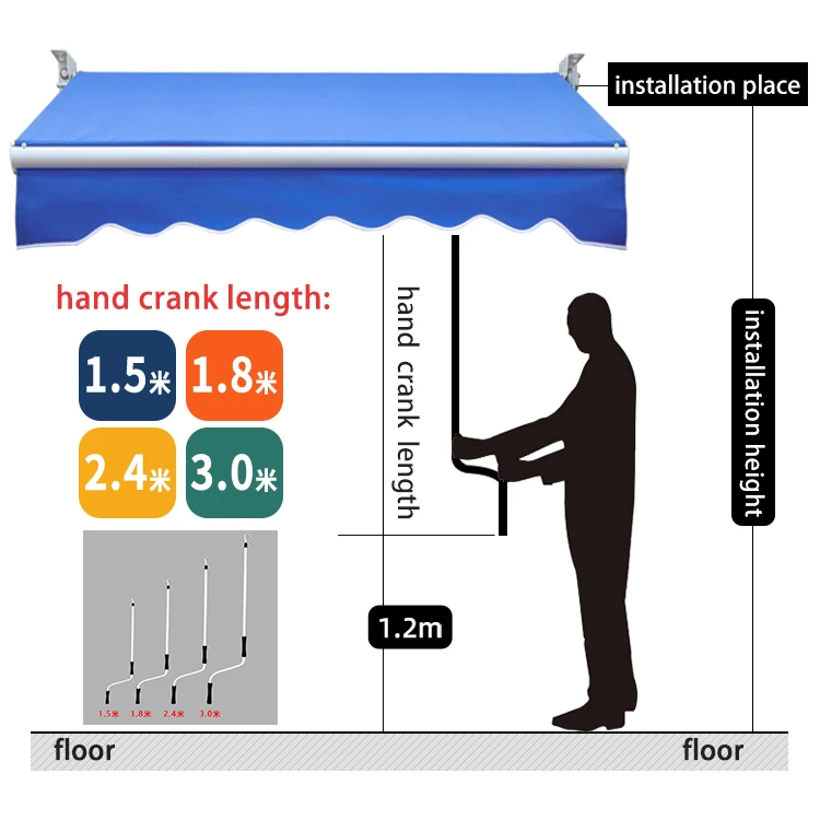 Competitive Rate Motorized Wall Hinged Aluminum Awning Bracket Mounting