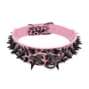 black spikes:leopard pink
