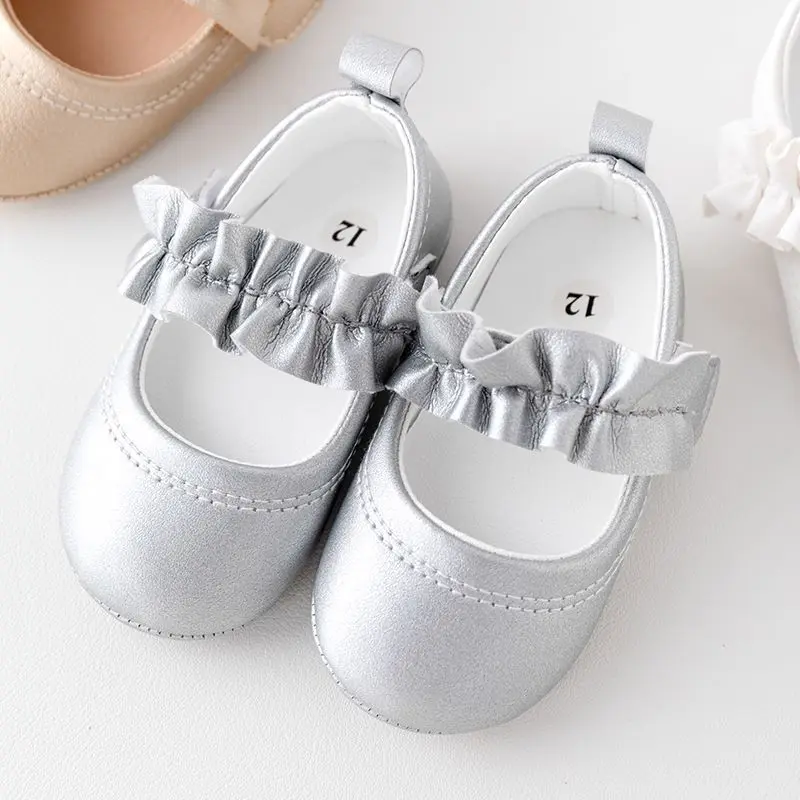 2025 New Arrival High Quality Lightweight Breathable Anti-Slippery Baby Girl Princess Shoes Walking Shoes with TPR I