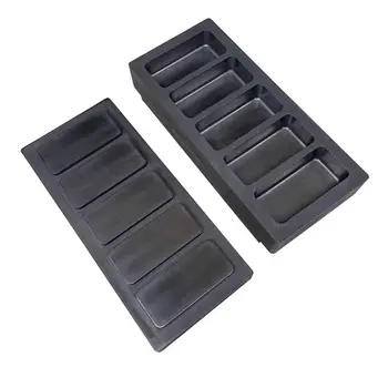 Porous graphite with five grooves and raised lid, high-purity graphite crucible mold can be customized