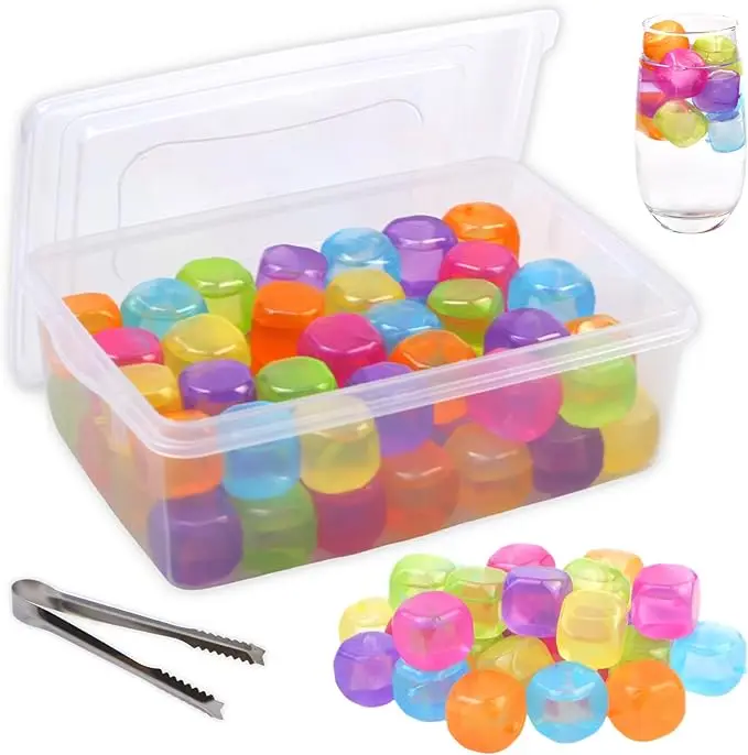 Hot Selling Colorful Bpa Free Plastic Reusable Ice Cubes Buy Reusable