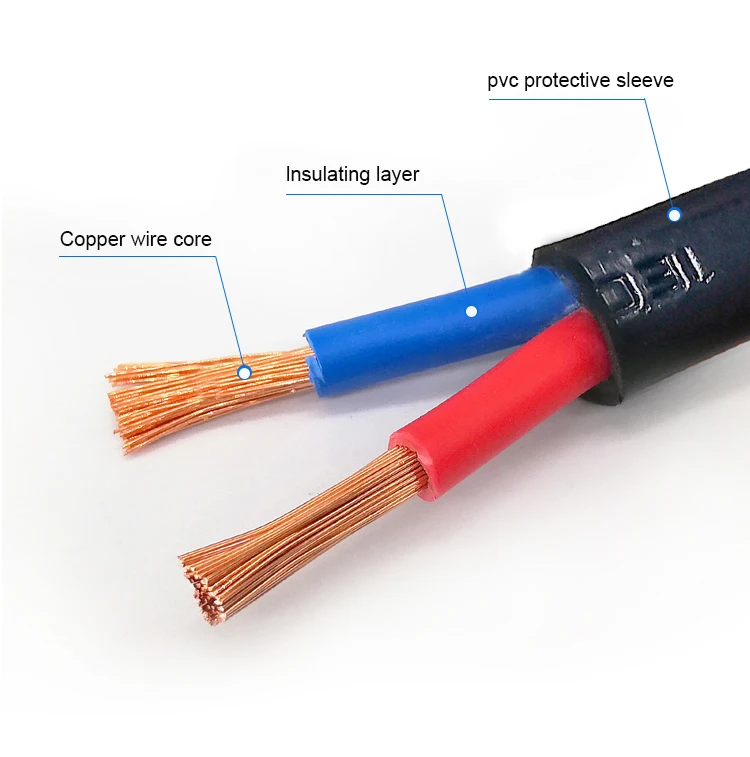 Detong 5ft Ul Standard 125v Tow Pin Spt1 18 Awg Ac Power Supply Cord