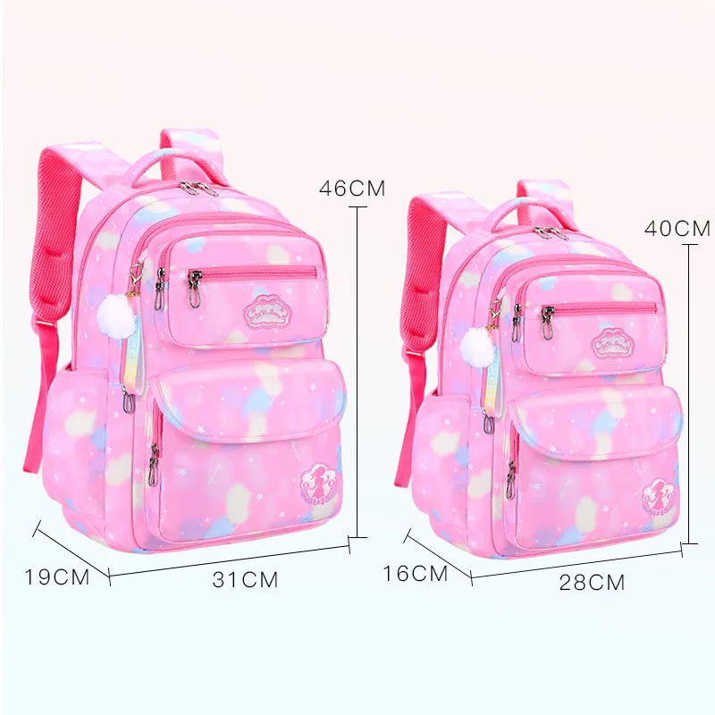 2022 Best Selling Lightweight Lovely Princess Pink Schoolbag Backpack