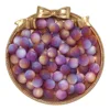 perles mates irisées - violet, jaune et bleu