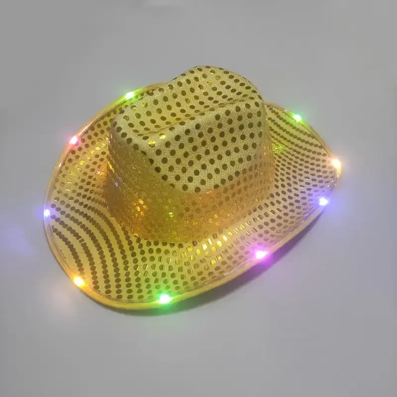 Sequin Light Up Led Cowboy Hat Light Up Cowboy Hat Glow Club Party