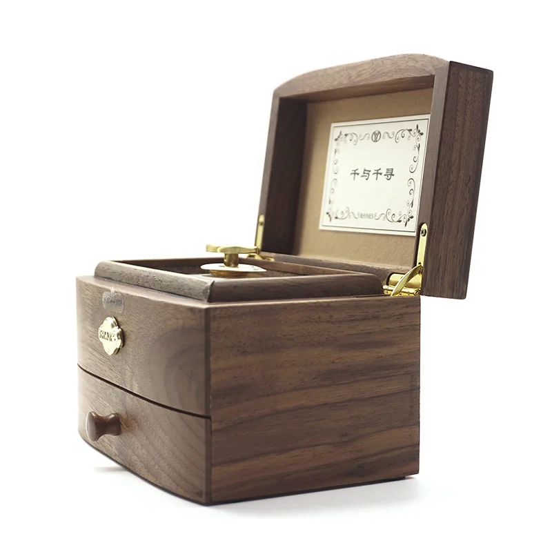 Scatola Musicale Beauty And The Beast In Legno - Movimento A Orologeria 18 Note | Regalo Per San Valentino E Natale - Foto 2