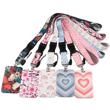 BSBH Card Holder Lanyard With Custom Logo Sublimation Lanyards Breakaway Plastic Card Holder