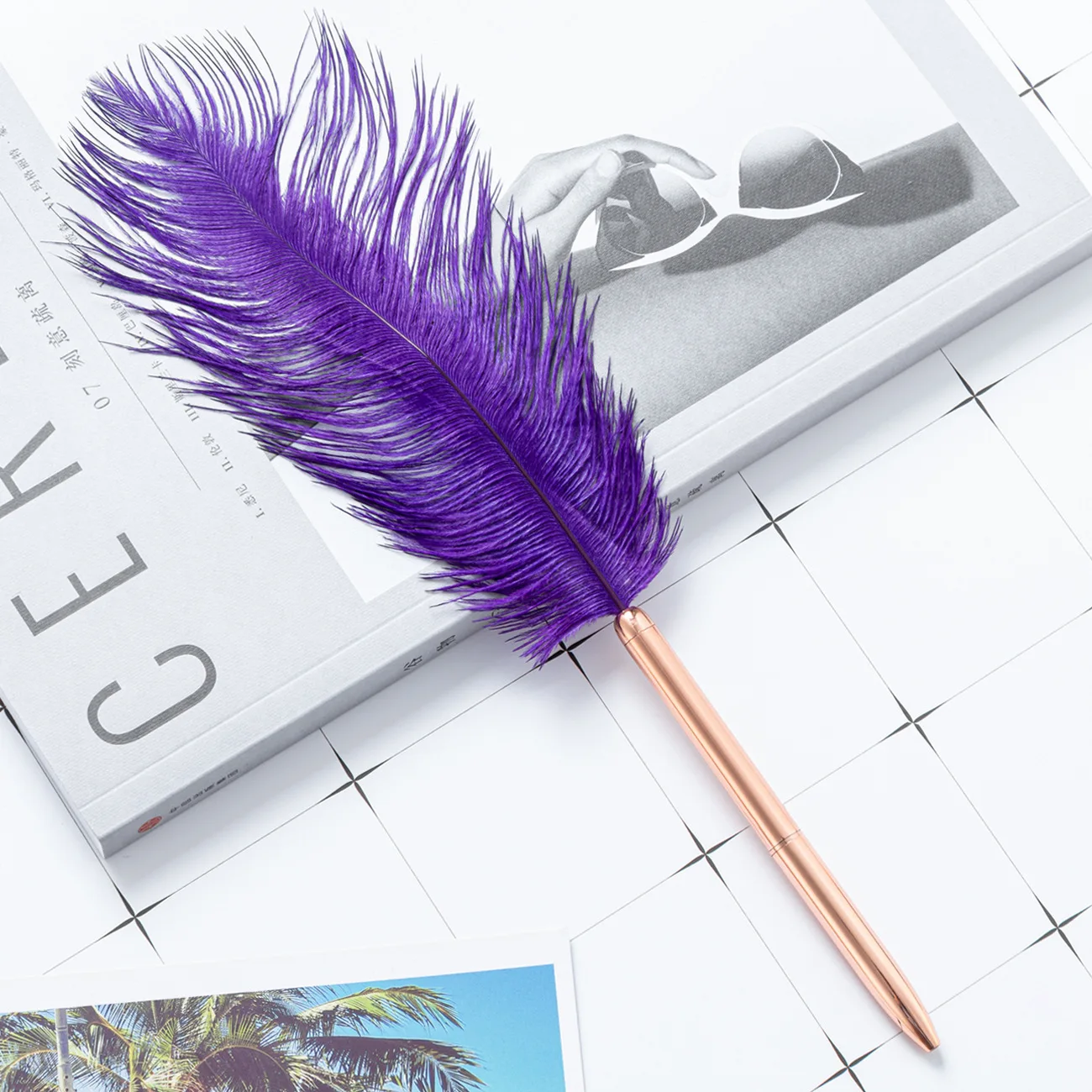 Best Price Feather Metal Ballpoint Pen Vintage Quill Pen Antique