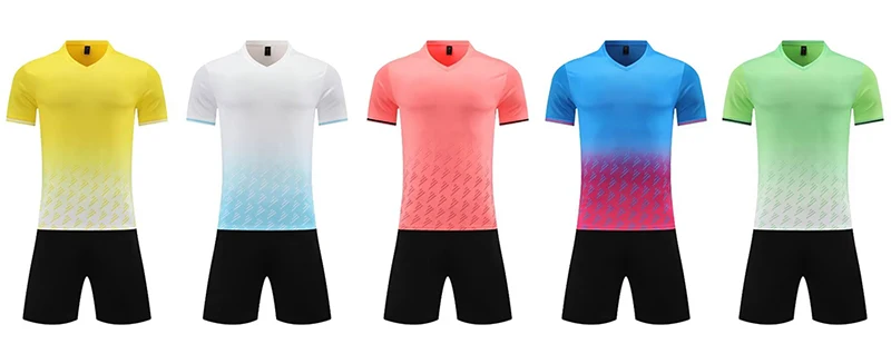 Custom Logo Sublimated Team Training Kits Green Soccer Team Jerseys Uniform Set Boys Soccer Uniforms Design