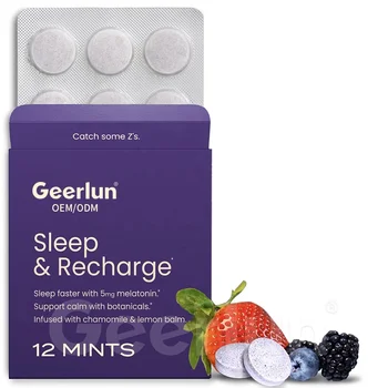 OEM Hot Sale Deep Sleep and Recharge Mints Improve Sleeping Chewable Tablets Sugar Free Melatonin Mints Candy