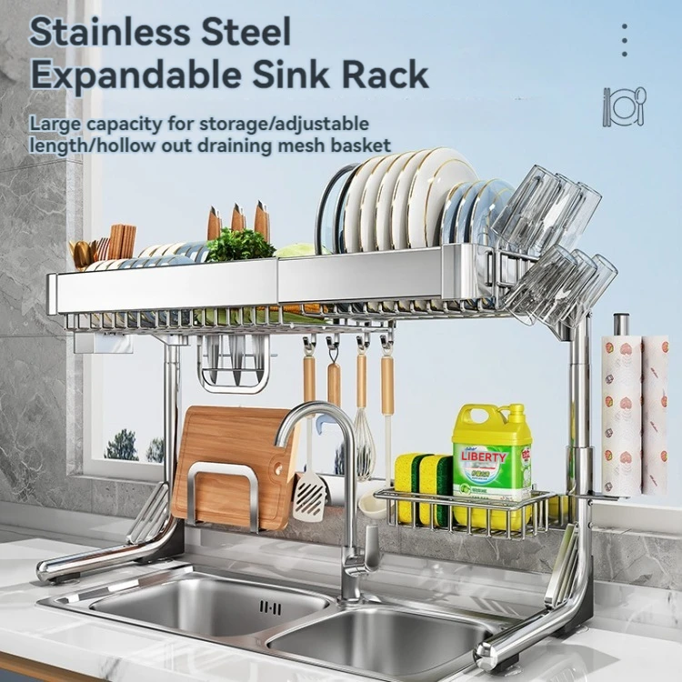 Adjustable Stainless Steel Kitchen Rack Durable Versatile