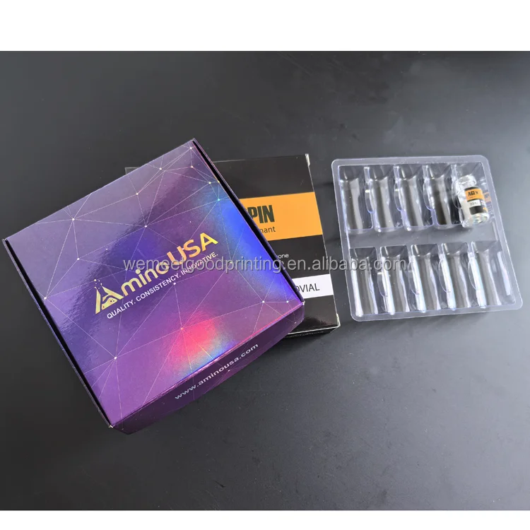 2025 New Design Customized Hologram Box Gh Vial Packaging 2ml/3ml Vials Box for 10 Bottles
