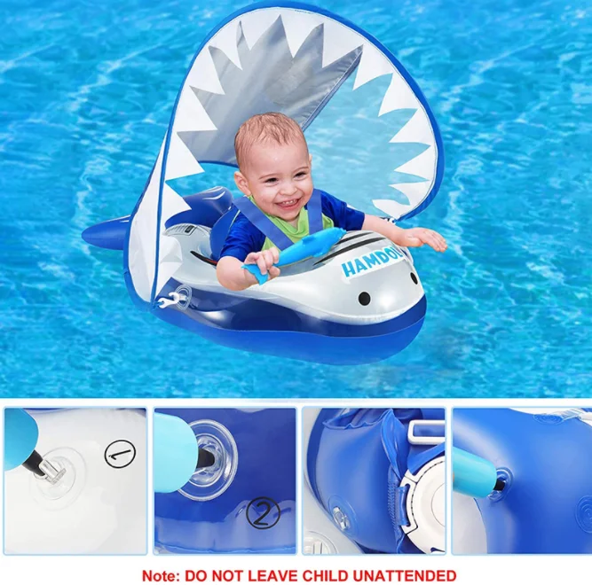 06 Age Baby Swimming Ring Lying Ring Children Newborn Toddler Shark
