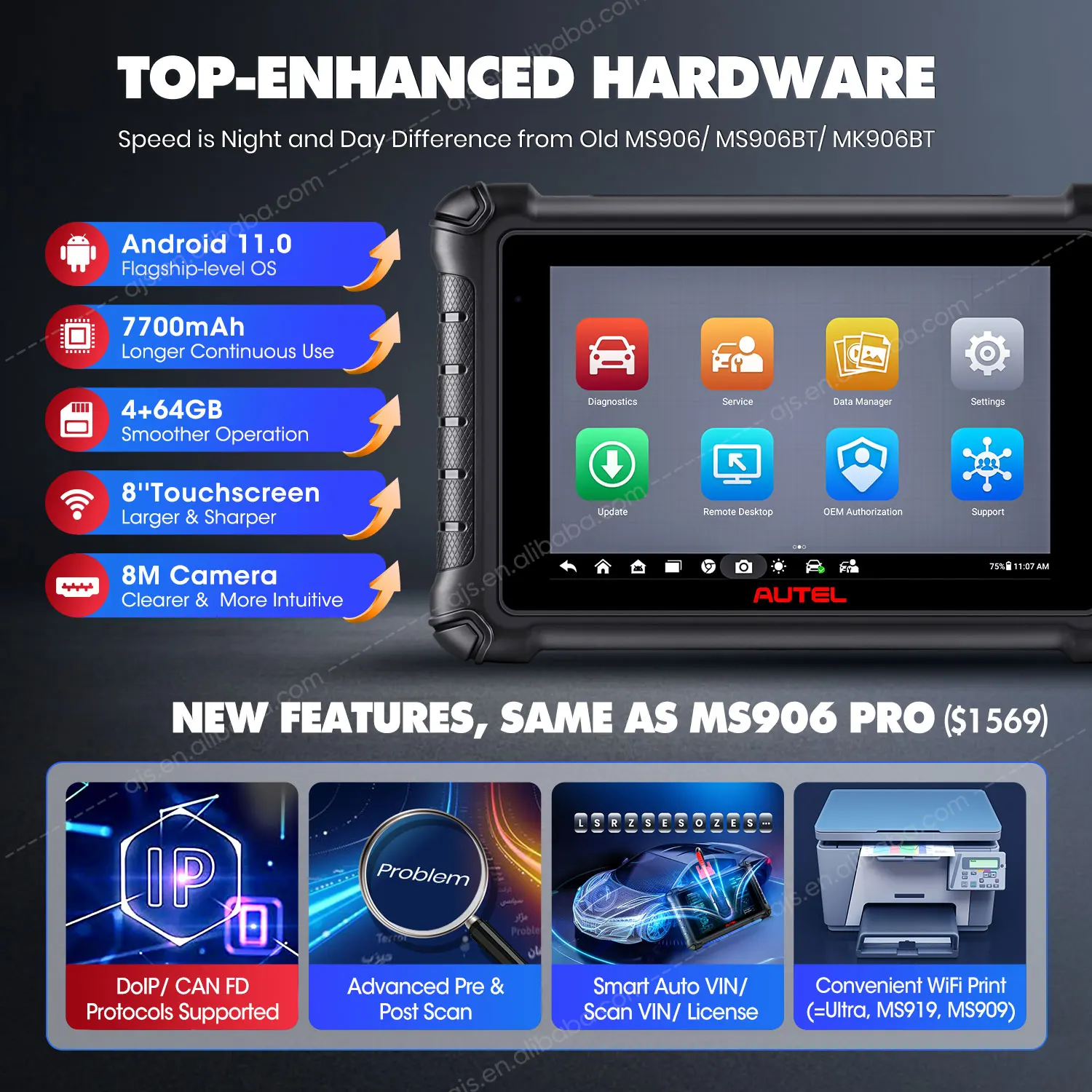 [US VERSION] Autel MaxiCheck DS900 Car Full System Diagnostic Tool Code ...