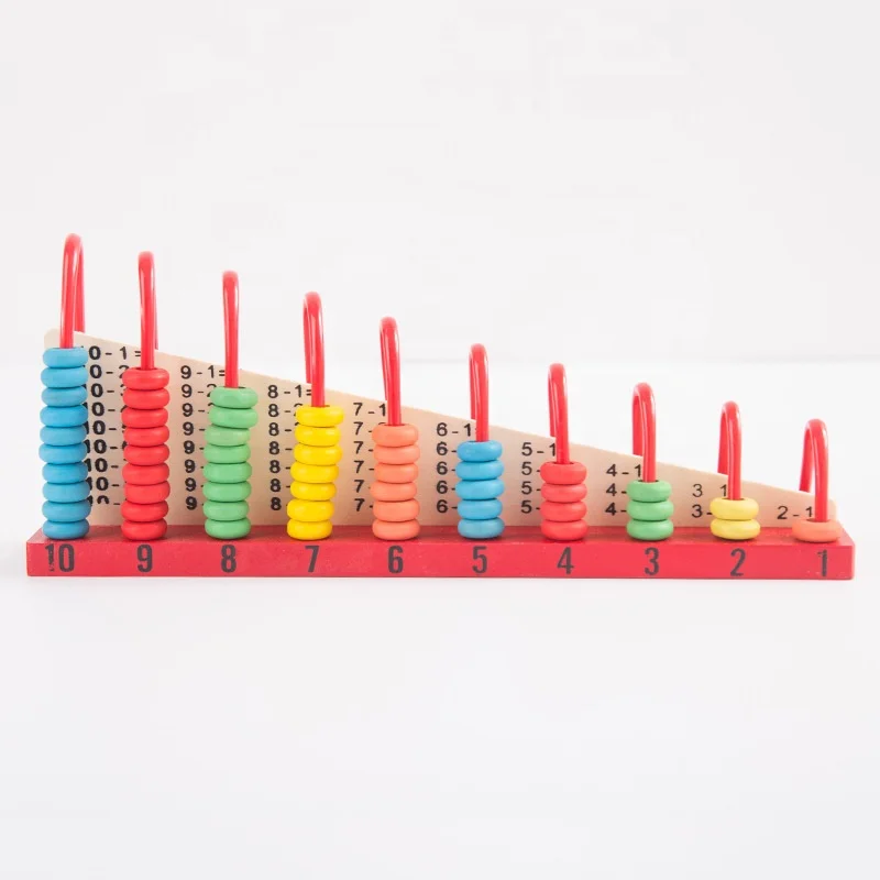 Math Toy Wooden Arithmetic Frame Mathematics Counting Beads Wooden Calculation Frame