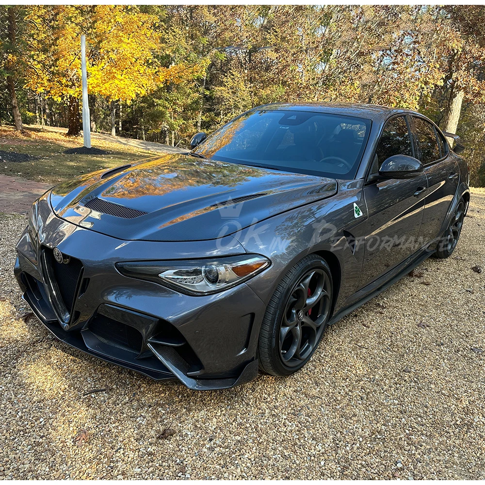 GTAMスタイルカーボンファイバー製フロントバンパーキット - アルファ